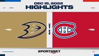 NHL Highlights  Ducks vs Canadiens  December 15 2022 [upl. by Meter]