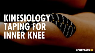 Kinesiology Taping for INNER KNEE PAIN  How to apply Kinesiology Tape to MCL [upl. by Nollat]