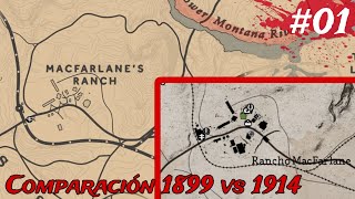 Comparación del mapa RDR1 vs RDR2  Rancho McFarlane [upl. by Sadie]