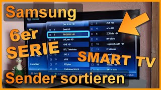 Senderlisten bearbeiten Samsung Smart TV 6er Serie UE46F6470  UE46F6500  UE46F6510 Sortieren [upl. by Etnahs]