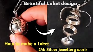 How to make a Loket  Beautiful Loket design  24k gold Jewellery work [upl. by Einohtna862]