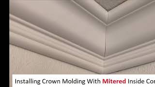 How To Install Crown Molding With Mitered Corners  Easy Install Tips [upl. by Ardnassak217]