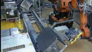 Handling of dishwater housings with a KUKA robot [upl. by Hagood]