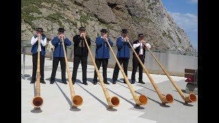 Beautiful Swiss Alphorn Choral Performance At Mount Pilatus Lucerne Switzerland [upl. by Heti]