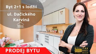 Prodej bytu 21 s velkou lodžií ul Dačického Karviná [upl. by Llyrat]