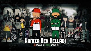 Junior Hassen feat didinecanon16Officiel  Hamza Ben Delladj Official Lyrics Video [upl. by Ajet]