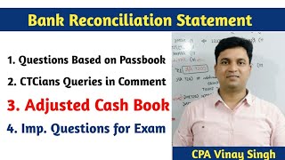 Adjusted Cash Book in BRS CA Foundation [upl. by Inaffit]