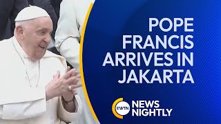 Pope Francis Arrives in Jakarta to Start Longest Trip of His Pontificate  EWTN News Nightly [upl. by Dang]