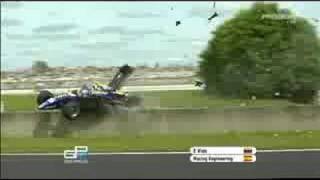 GP2  Ernesto Viso Crash France 30062007 [upl. by Chloris]