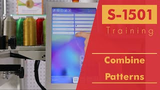 Smartstitch Embroidery Machine S1501 Control Panel Combine Patterns [upl. by Trinl]