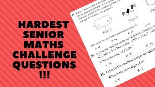 Solutions To Some Of The Hardest Senior Maths Challenge Problems [upl. by Howund]