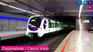 Zazpikaleak  Casco Viejo L3  E1  E3  E4  Metro de Bilbao  Euskotren 950  900 [upl. by Greeley]