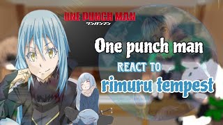 React to Rimuru Tempest  OPM  Gacha Club  TENSURA  OPM Reacts [upl. by Shriner]