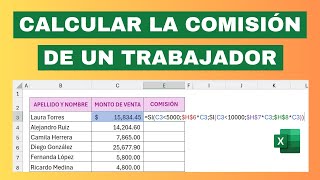 ✅¿Cómo calcular las comisiones por ventas en Excel🔴3 Ejemplos prácticos🔴 [upl. by Orola]