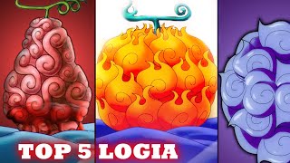 TOP 5 STRONGEST LOGIA Devil Fruit  One Piece shorts [upl. by Ahsemrac945]