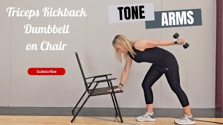 Chair Triceps Kickback using Dumbbell [upl. by Tammie537]