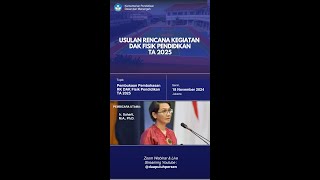 PEMBUKAAN PENYUSUNAN USULAN RENCANA KEGIATAN URK DAK FISIK BIDANG PENDIDIKAN TAHUN ANGGARAN 2025 [upl. by Joashus]