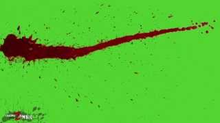 Green screen realistc blood splatter [upl. by Mandler]