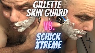 Gillette Skin Guard Razor Vs Schick Xtreme 5 Razor [upl. by Nelleus]