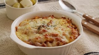 Baked Spaghetti with Cheese  Honeykki 꿀키 [upl. by Hilliard577]