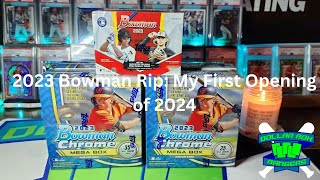 2023 Bowman Chrome Mega Box Rip x4 Big Blue Mojo 150 [upl. by Muir]