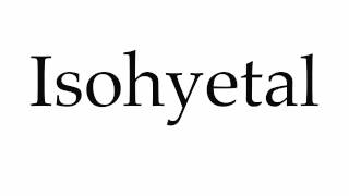 How to Pronounce Isohyetal [upl. by Oren]