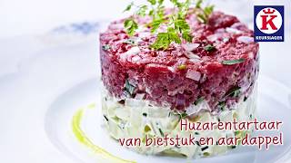 Huzarentartaar van biefstuk en aardappel [upl. by Akemehs]