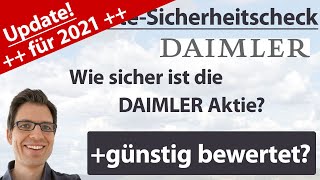 Daimler Aktienanalyse – Update 2021 Wie sicher ist die Aktie günstig bewertet [upl. by Nixon]