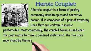 What is Heroic Couplet [upl. by Edmonds29]