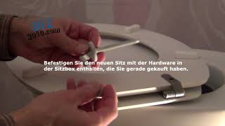 Einen WC Sitz wechseln  So ersetzen Sie einen Toilettensitz  WC Sitz Montage  Toilleten Sitz [upl. by Edahs]