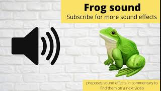 FREE Frog Sound Effect [upl. by Rakabuba799]