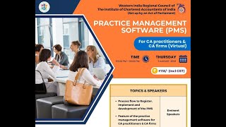 Practice Management Software PMS for CA practitioners amp CA firms Virtual 3rd August 2023 [upl. by Awram]