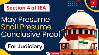 May presume Shall Presume and Conclusive Proof Hindi  Presumption under Indian Evidence Act [upl. by Ayouqat]