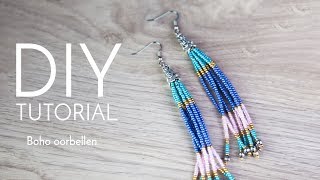 Sieraden maken met Kralenwinkel Online  Boho oorbellen [upl. by Calmas994]