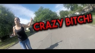 Motovlog 1 Crackheads Bad Drivers Dumb Bitch [upl. by Suirtemid286]