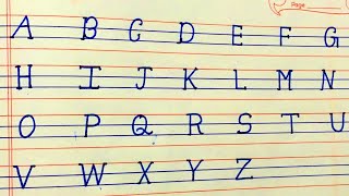 How to write english capital letters in four lines  A to Z abcd Alphabet  English Alphabet [upl. by Charry]