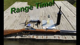 Shooting The CVA 32 Squirrel At The Range Muzzleloader​​​​​​​ CVASquirrel [upl. by Ellenig504]