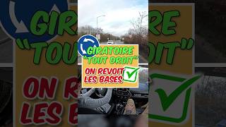 Giratoire Sortie TOUT DROIT ⬆️ autoecole permisdeconduire giratoire conduiteonline [upl. by Aicilehp]