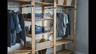 Build a Closet How to Build Industrial Style Closet  Freestanding [upl. by Besnard]