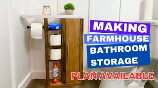 Farmhouse Style 2x6 Bathroom Storage [upl. by Kessler854]