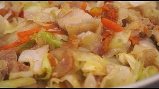 Paano magluto Ginisang Repolyo Baboy Pinoy cabbage Pork recipe Tagalog Filipino [upl. by Stew]