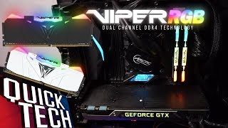 Patriots Viper RGB Memory Checks All Your RGB Boxes [upl. by Revell]