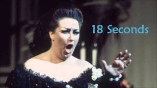 Montserrat Caballé Longest Note 18 Seconds [upl. by Nnairrehs]