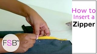 Inserting a Zipper into a Seam [upl. by Liahus]