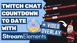 TWITCH COUNTDOWN CHAT COMMAND  StreamElements Tutorial [upl. by Shayla587]