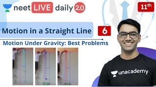 NEET Motion in a Straight Line  L6  Class 11  Live Daily 20  Unacademy NEET  Mahendra Sir [upl. by Walker]