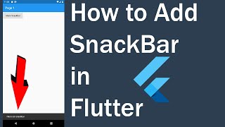 snackbar in flutterHow to show snackbar in flutter application simple tutorial [upl. by Adihahs]