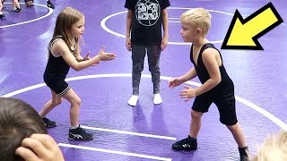 Kids FIRST Time WRESTLING 💪😎👍 [upl. by Heimlich]