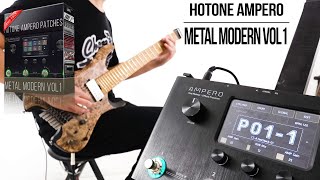 Metal Modern vol1 Amp Pack for Hotone Ampero  Ampero One  Playthrough Metal Tone Match [upl. by Neelyt]