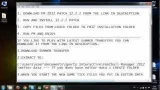 Football Manager 2012 patch 1222  FM13 1313 patch PROOF [upl. by Eatnuhs]